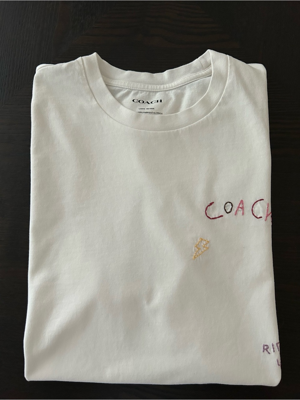 COACH DIARY SCRIPT T- SHIRT. SIZE LARGE - Picture 1 of 10